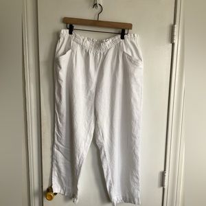 Caslon white linen pants size: L